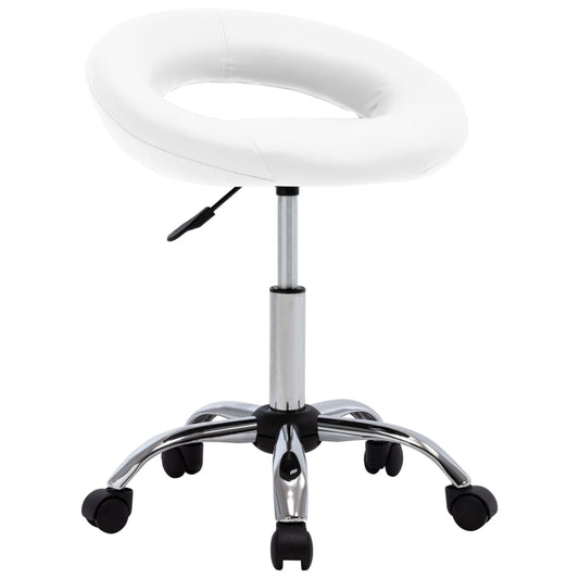 Werkstoel rollend kunstleer wit is nu te koop bij PeponiXL, paradijselijk wonen!