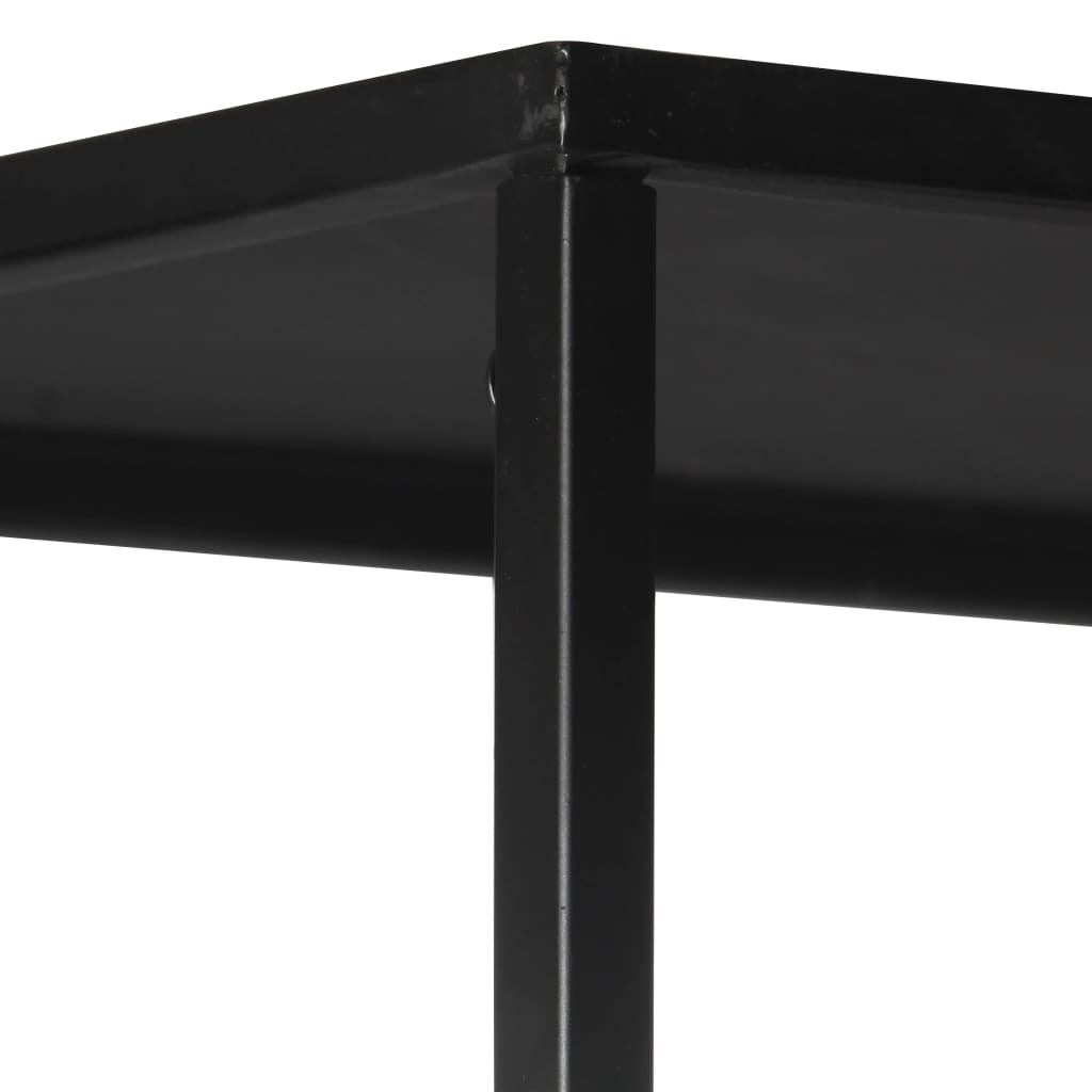 Boekenkast 80x35x180 cm ruw mangohout en ijzer is nu te koop bij PeponiXL, paradijselijk wonen!