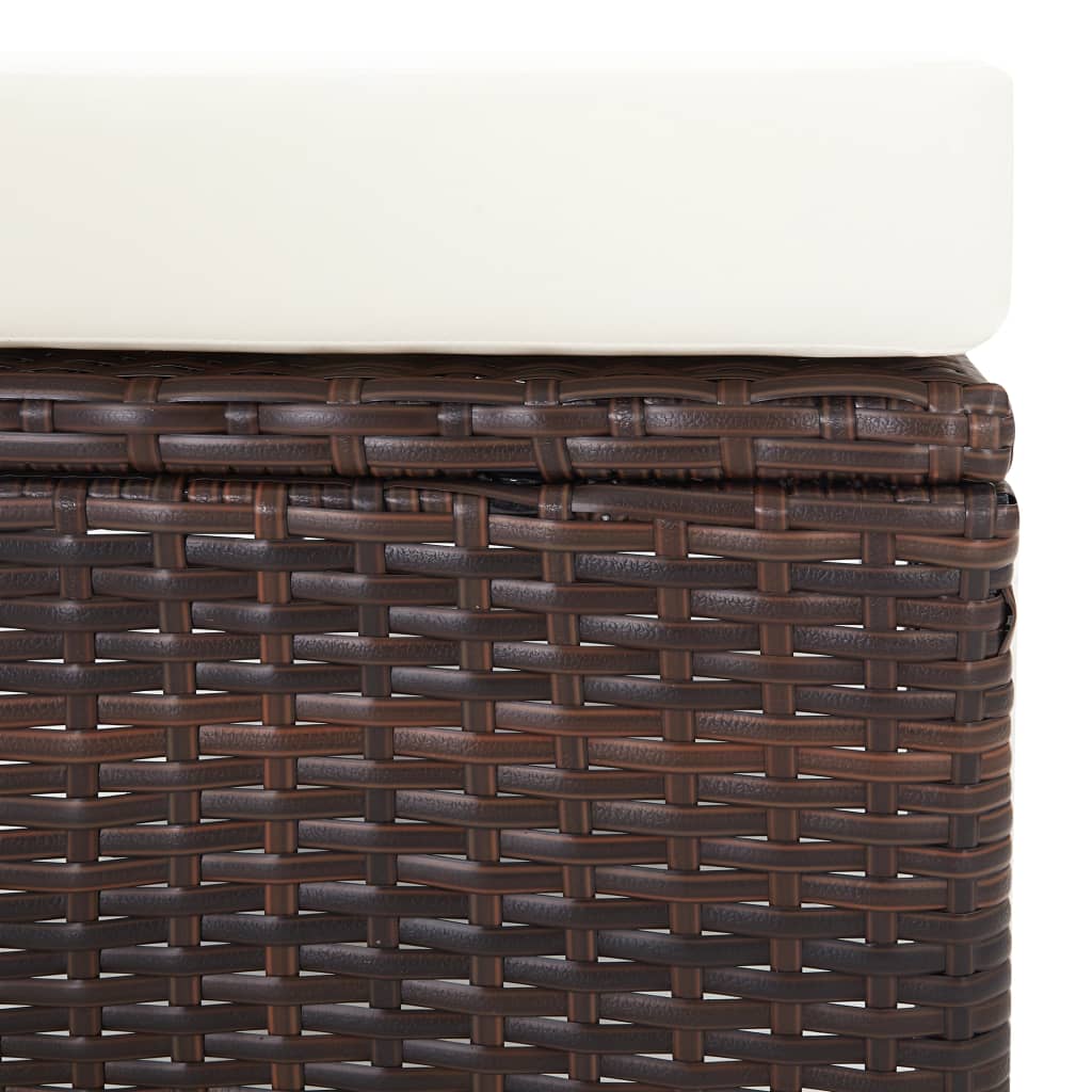 Tuinstoel verstelbaar met kussens poly rattan bruin is nu te koop bij PeponiXL, paradijselijk wonen!