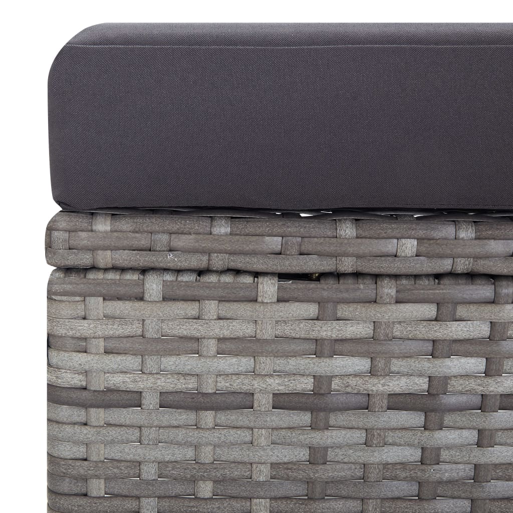 Tuinstoel verstelbaar met kussens poly rattan grijs is nu te koop bij PeponiXL, paradijselijk wonen!