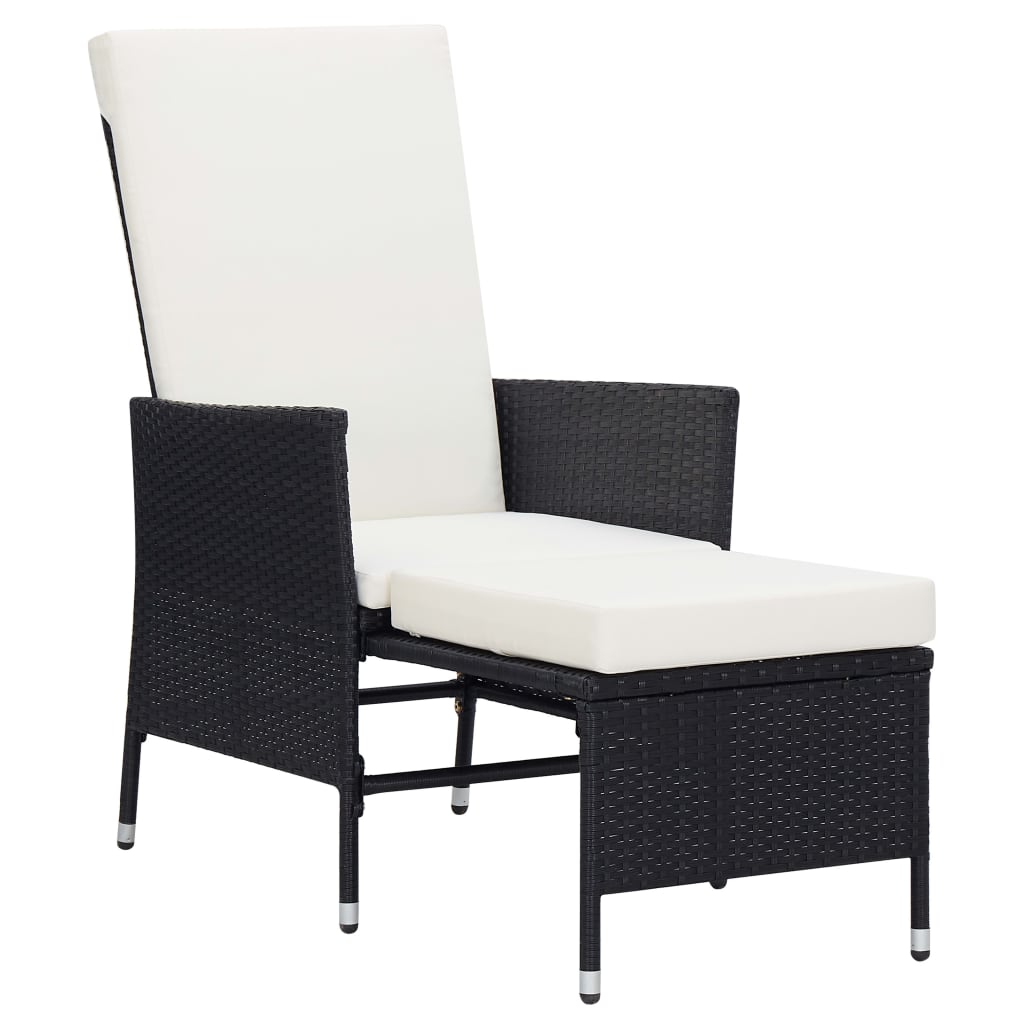 2-delige Loungeset met kussens poly rattan zwart is nu te koop bij PeponiXL, paradijselijk wonen!