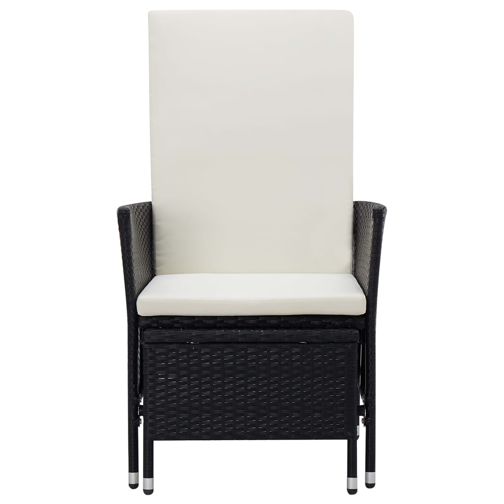 2-delige Loungeset met kussens poly rattan zwart is nu te koop bij PeponiXL, paradijselijk wonen!