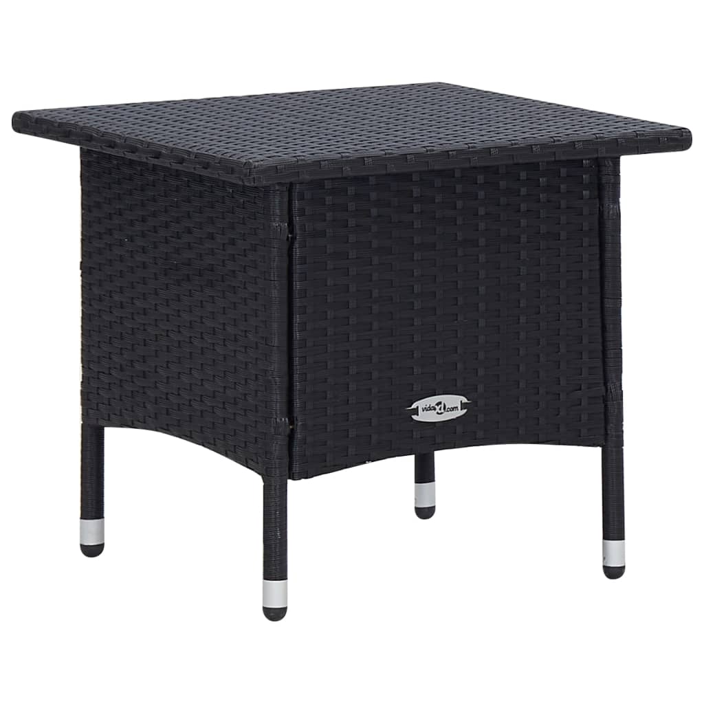 2-delige Loungeset met kussens poly rattan zwart is nu te koop bij PeponiXL, paradijselijk wonen!
