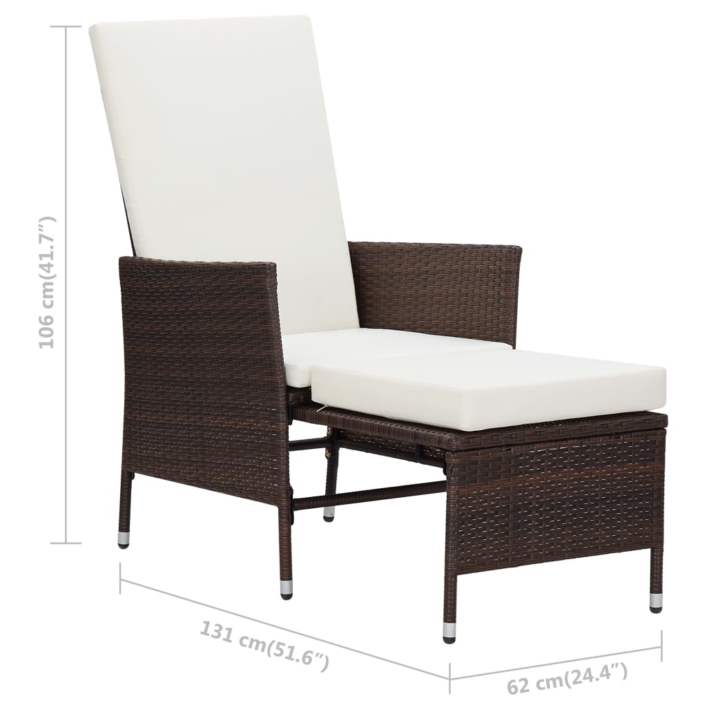 2-delige Loungeset met kussens poly rattan bruin is nu te koop bij PeponiXL, paradijselijk wonen!