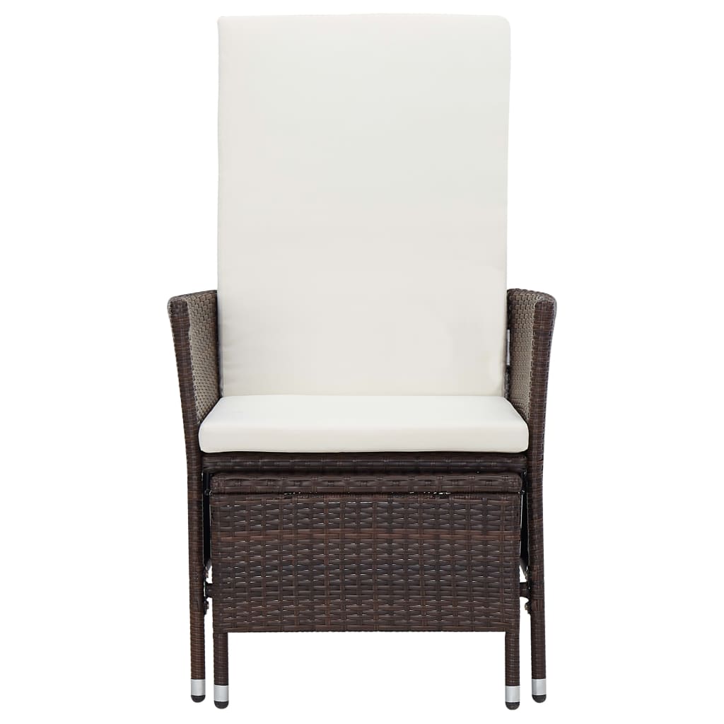 2-delige Loungeset met kussens poly rattan bruin is nu te koop bij PeponiXL, paradijselijk wonen!