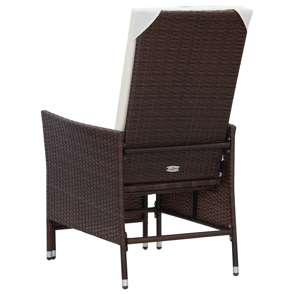 2-delige Loungeset met kussens poly rattan bruin is nu te koop bij PeponiXL, paradijselijk wonen!
