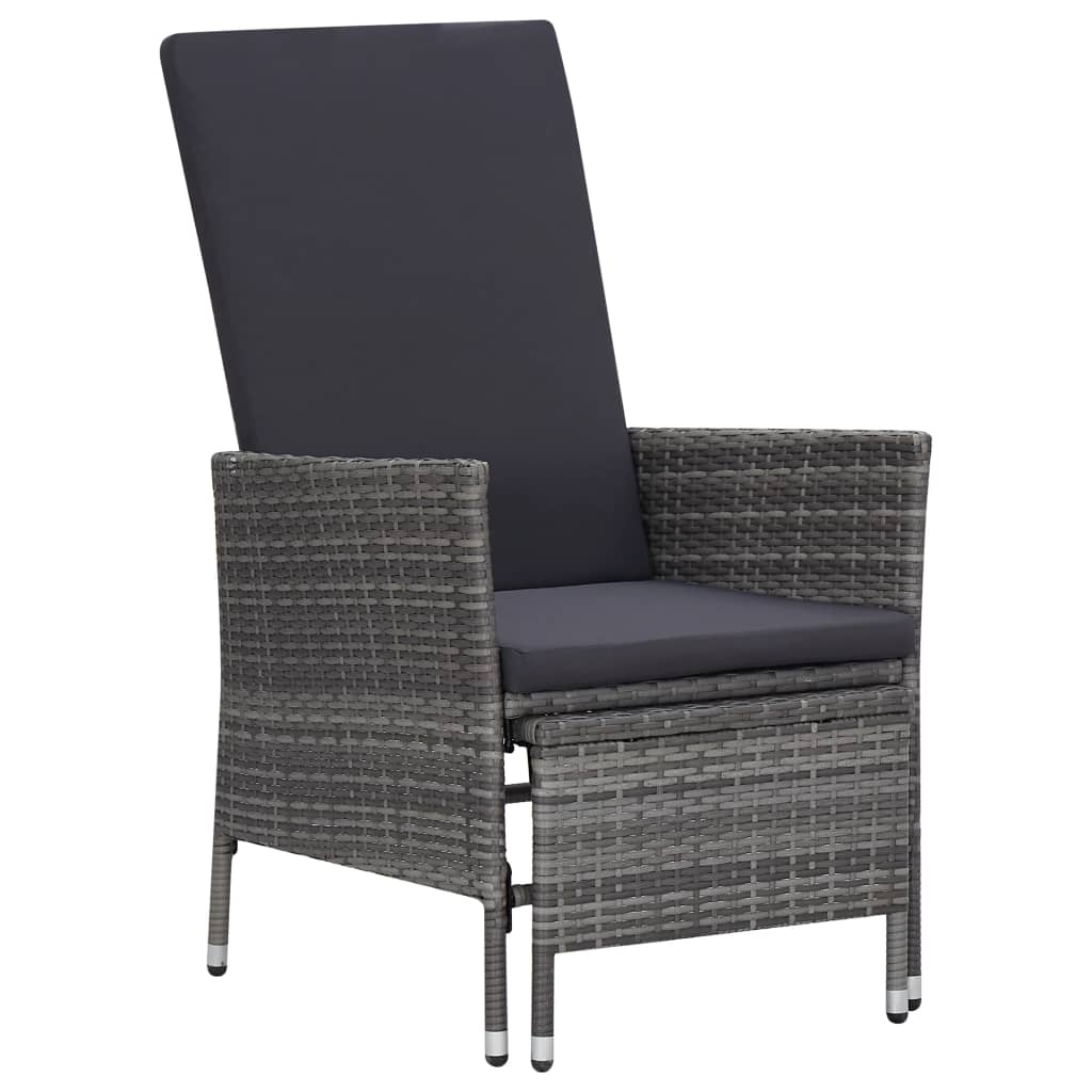 2-delige Loungeset met kussens poly rattan grijs is nu te koop bij PeponiXL, paradijselijk wonen!