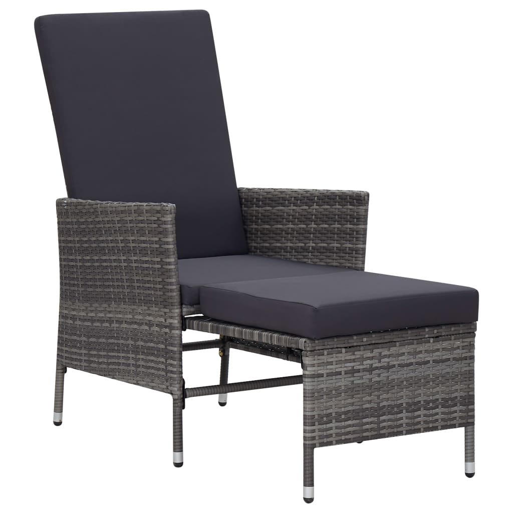 2-delige Loungeset met kussens poly rattan grijs is nu te koop bij PeponiXL, paradijselijk wonen!