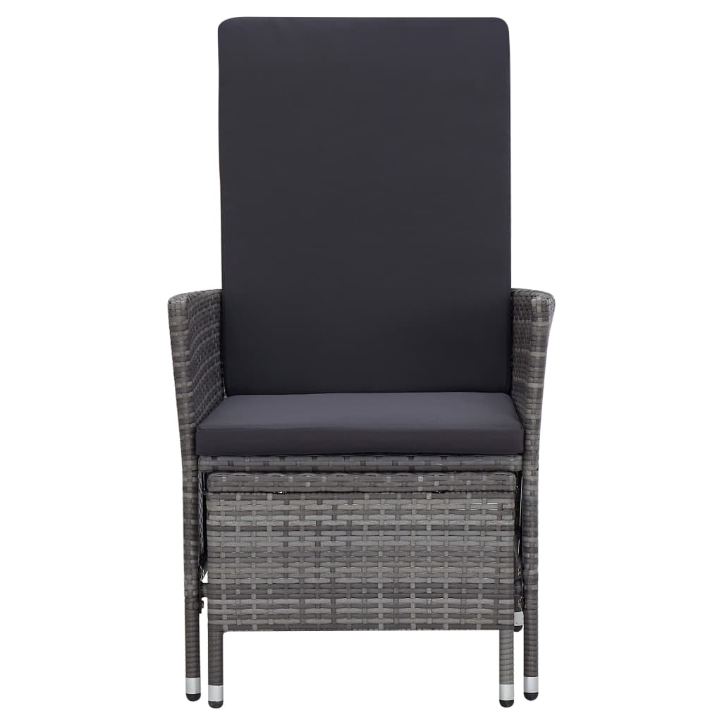 2-delige Loungeset met kussens poly rattan grijs is nu te koop bij PeponiXL, paradijselijk wonen!