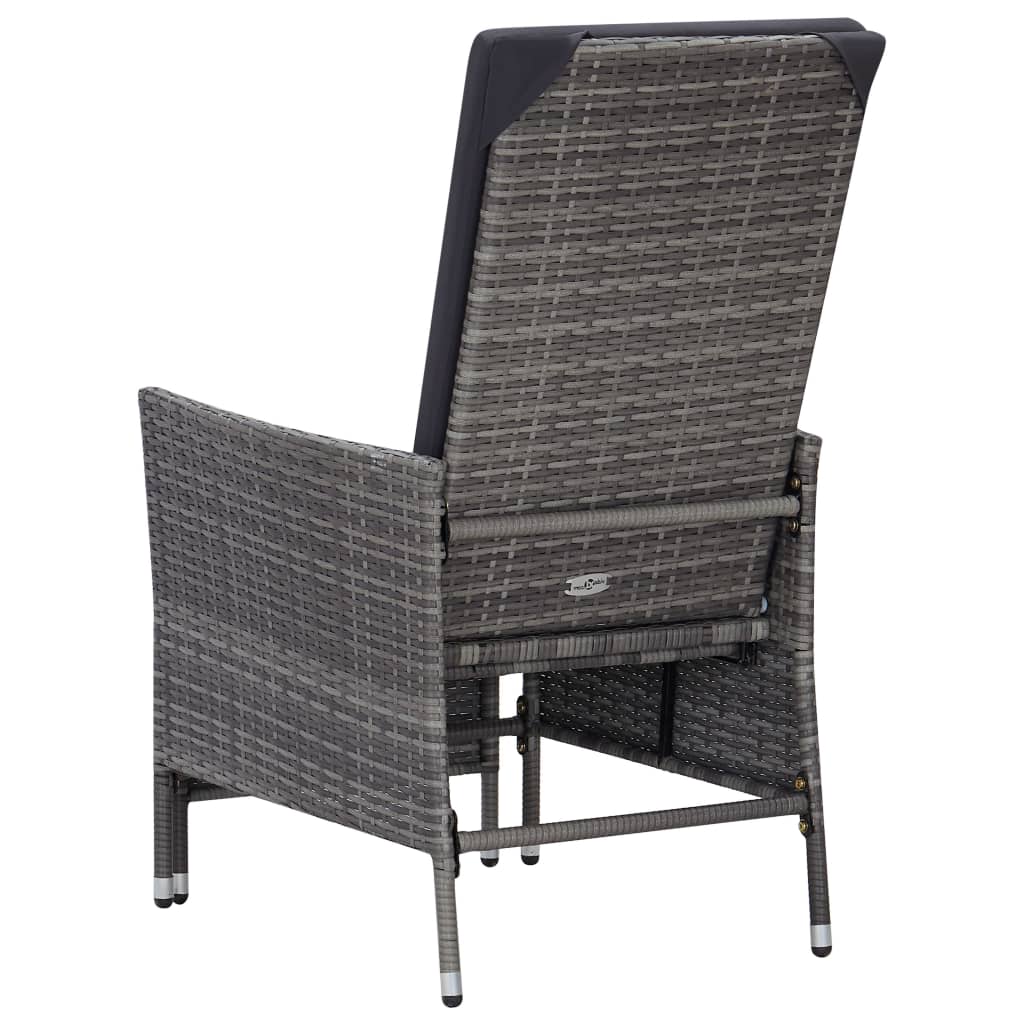 2-delige Loungeset met kussens poly rattan grijs is nu te koop bij PeponiXL, paradijselijk wonen!