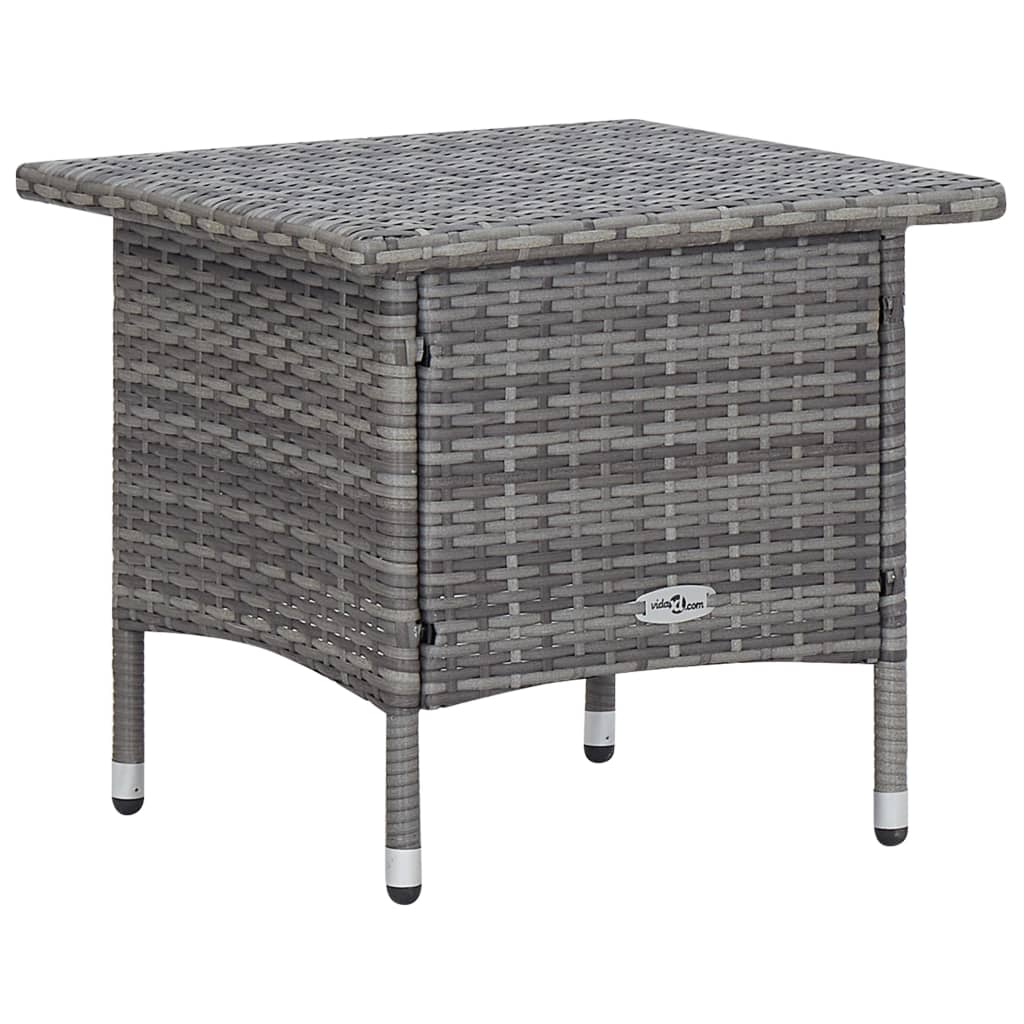 2-delige Loungeset met kussens poly rattan grijs is nu te koop bij PeponiXL, paradijselijk wonen!