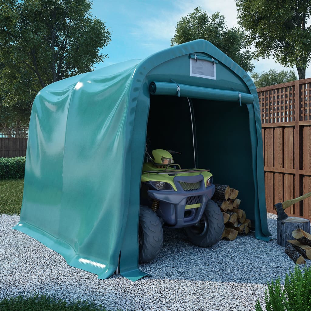 Garagetent 1,6x2,4 m PVC groen is nu te koop bij PeponiXL, paradijselijk wonen!
