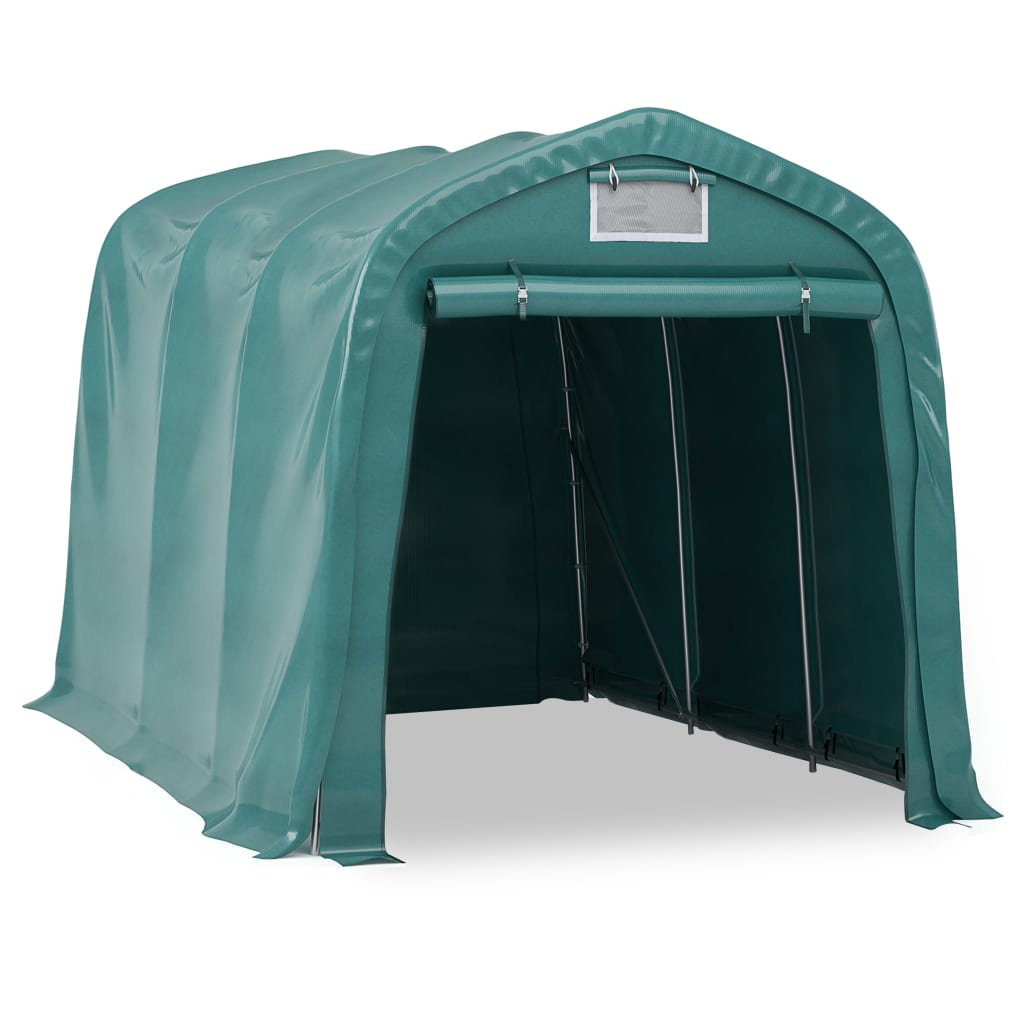 Garagetent 2,4x3,6 m PVC groen is nu te koop bij PeponiXL, paradijselijk wonen!