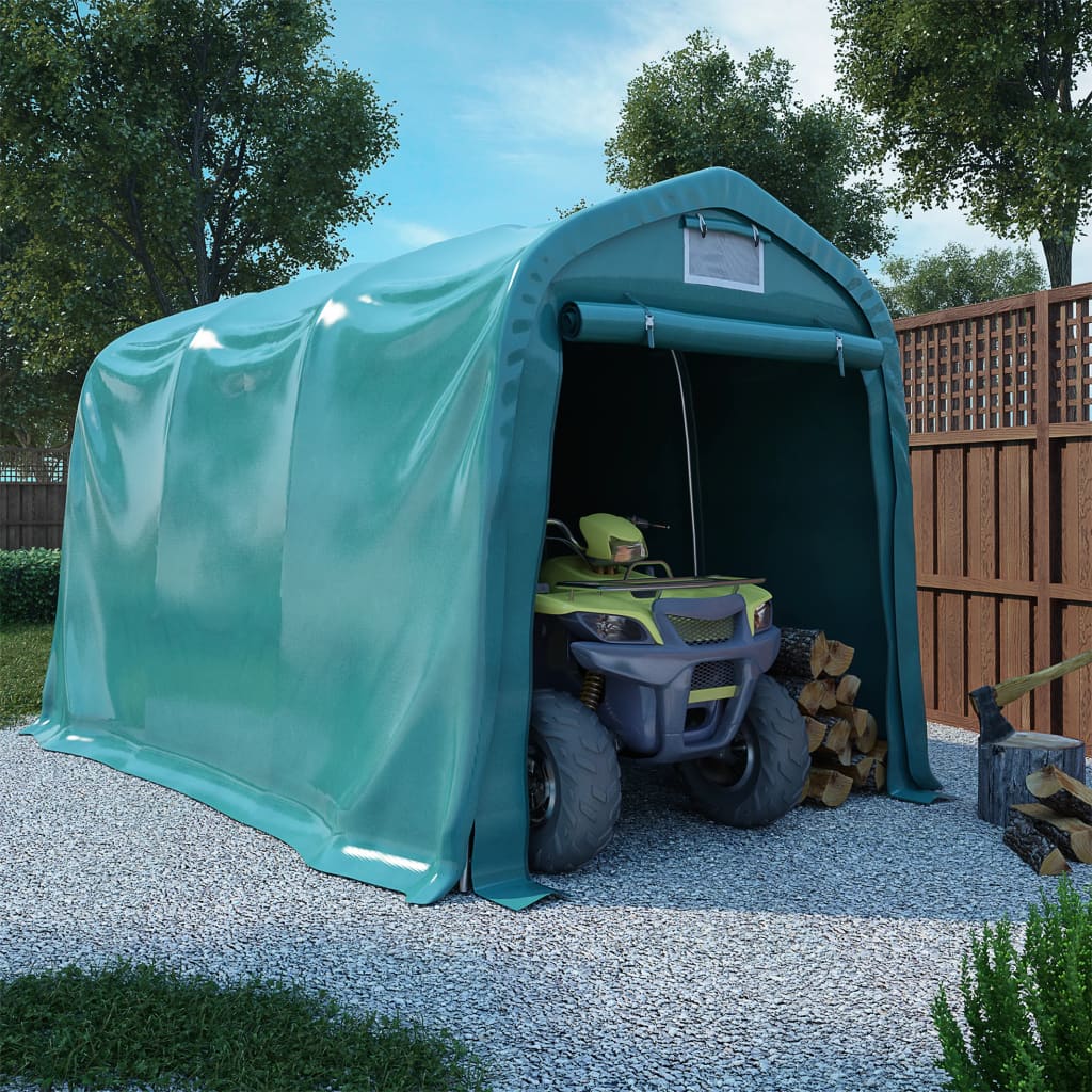 Garagetent 2,4x3,6 m PVC groen is nu te koop bij PeponiXL, paradijselijk wonen!