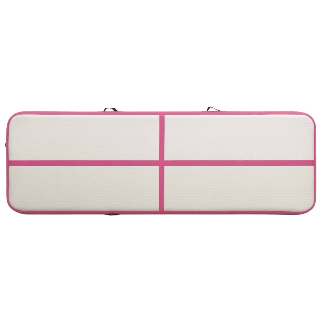 Gymnastiekmat met pomp opblaasbaar 300x100x15 cm PVC roze is nu te koop bij PeponiXL, paradijselijk wonen!