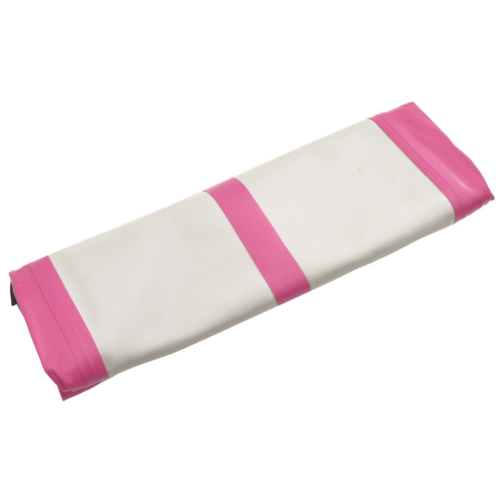 Gymnastiekmat met pomp opblaasbaar 400x100x15 cm PVC roze is nu te koop bij PeponiXL, paradijselijk wonen!