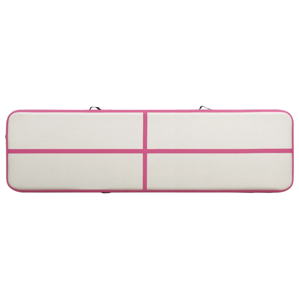 Gymnastiekmat met pomp opblaasbaar 700x100x15 cm PVC roze is nu te koop bij PeponiXL, paradijselijk wonen!