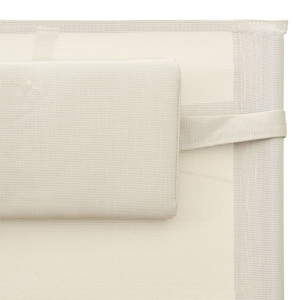 Ligbed textileen crèmekleurig en grijs is nu te koop bij PeponiXL, paradijselijk wonen!