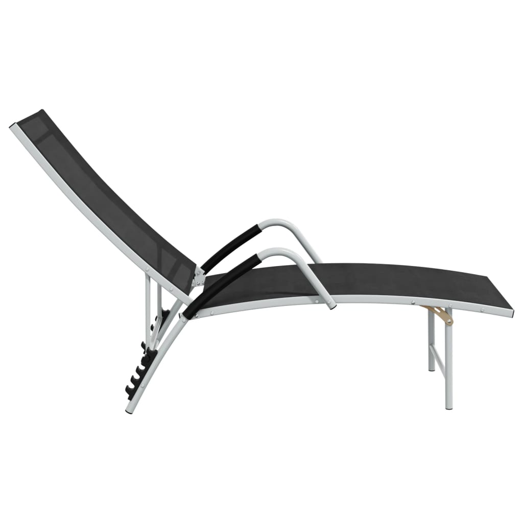 Ligbed textileen en aluminium zwart is nu te koop bij PeponiXL, paradijselijk wonen!