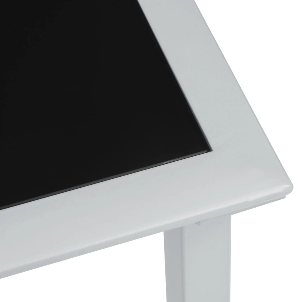 Ligbedden 2 st met tafel aluminium zwart is nu te koop bij PeponiXL, paradijselijk wonen!