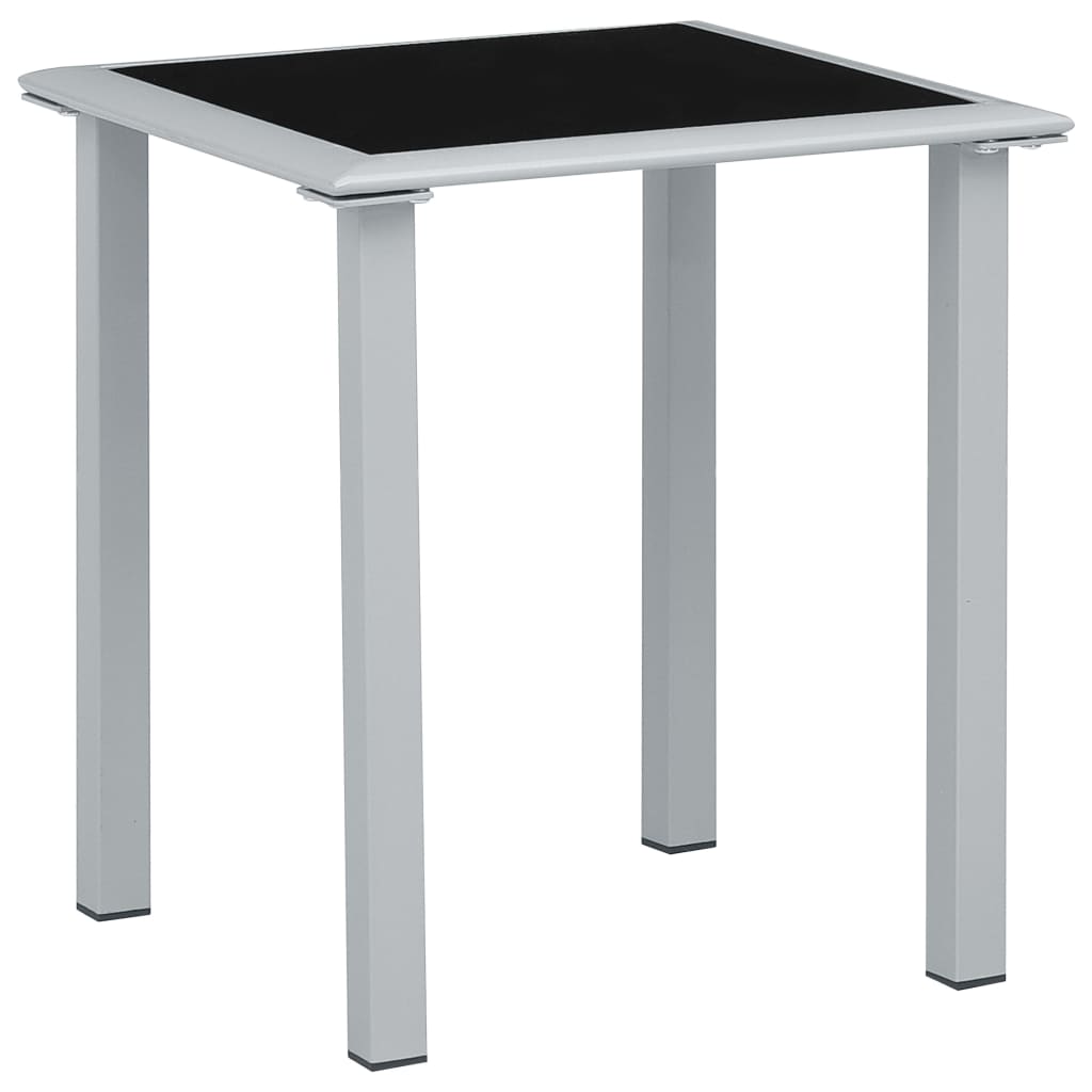 Ligbedden 2 st met tafel aluminium zwart is nu te koop bij PeponiXL, paradijselijk wonen!
