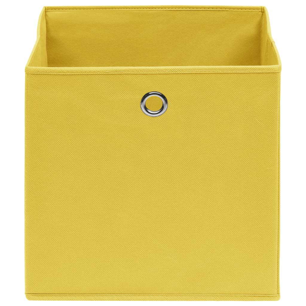 Opbergboxen 10 st 28x28x28 cm nonwoven stof geel is nu te koop bij PeponiXL, paradijselijk wonen!