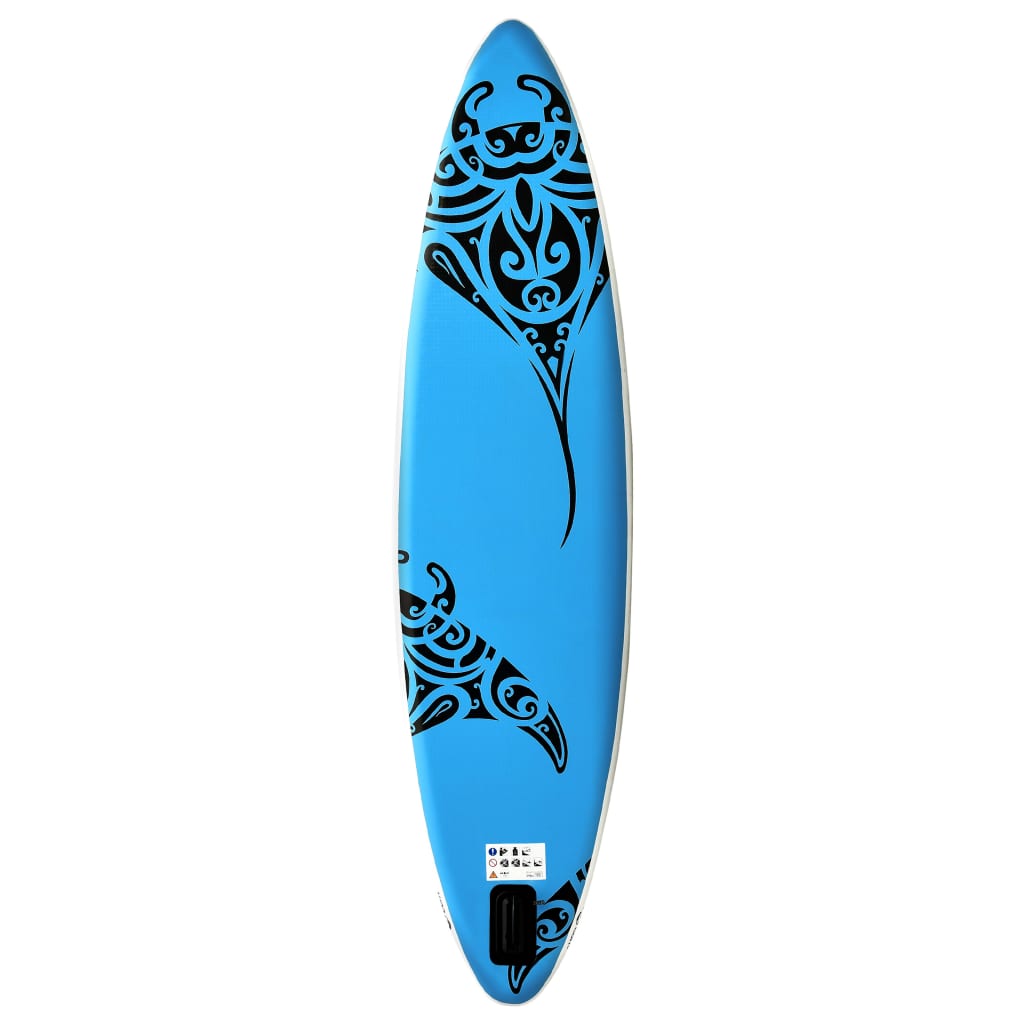 Stand Up Paddleboardset opblaasbaar 366x76x15 cm blauw is nu te koop bij PeponiXL, paradijselijk wonen!