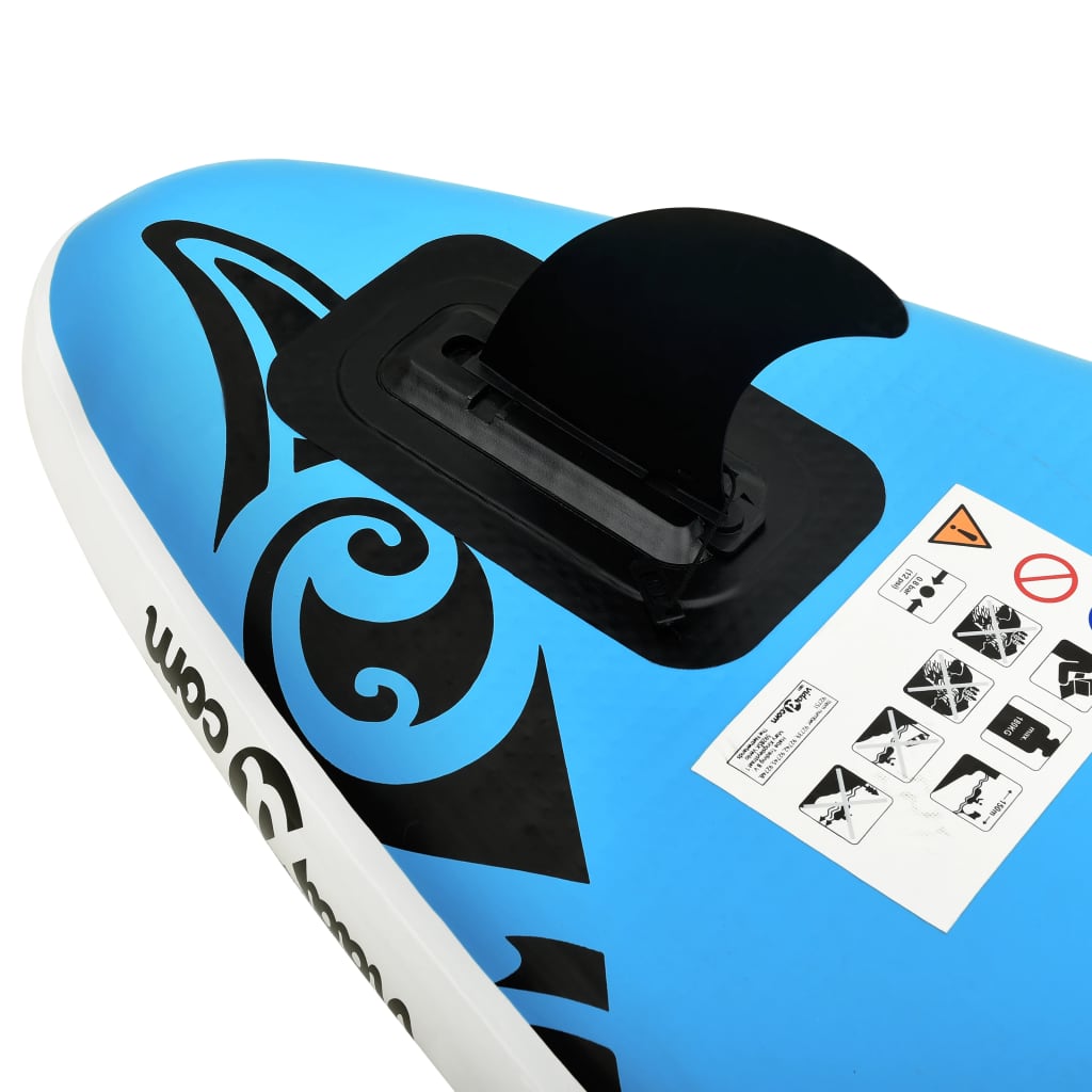 Stand Up Paddleboardset opblaasbaar 366x76x15 cm blauw is nu te koop bij PeponiXL, paradijselijk wonen!