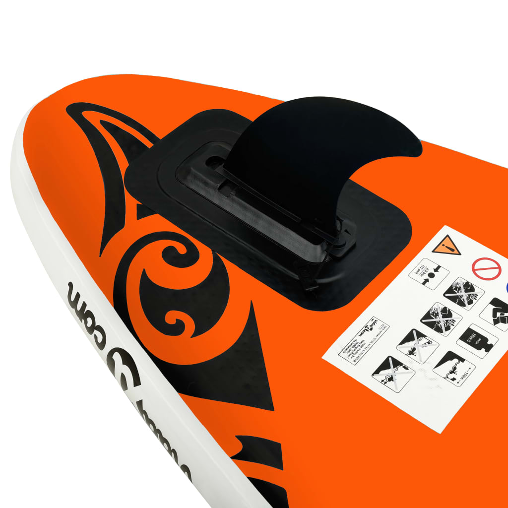 Stand Up Paddleboardset opblaasbaar 305x76x15 cm oranje is nu te koop bij PeponiXL, paradijselijk wonen!