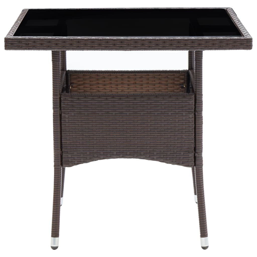 Tuintafel poly rattan bruin is nu te koop bij PeponiXL, paradijselijk wonen!