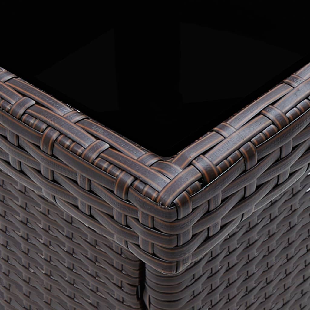 Tuintafel poly rattan bruin is nu te koop bij PeponiXL, paradijselijk wonen!
