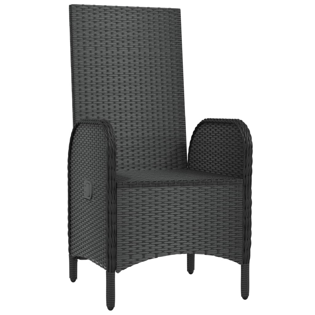 Tuinstoelen 2 st poly rattan zwart is nu te koop bij PeponiXL, paradijselijk wonen!