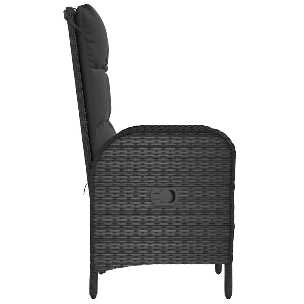 Tuinstoelen 2 st poly rattan zwart is nu te koop bij PeponiXL, paradijselijk wonen!