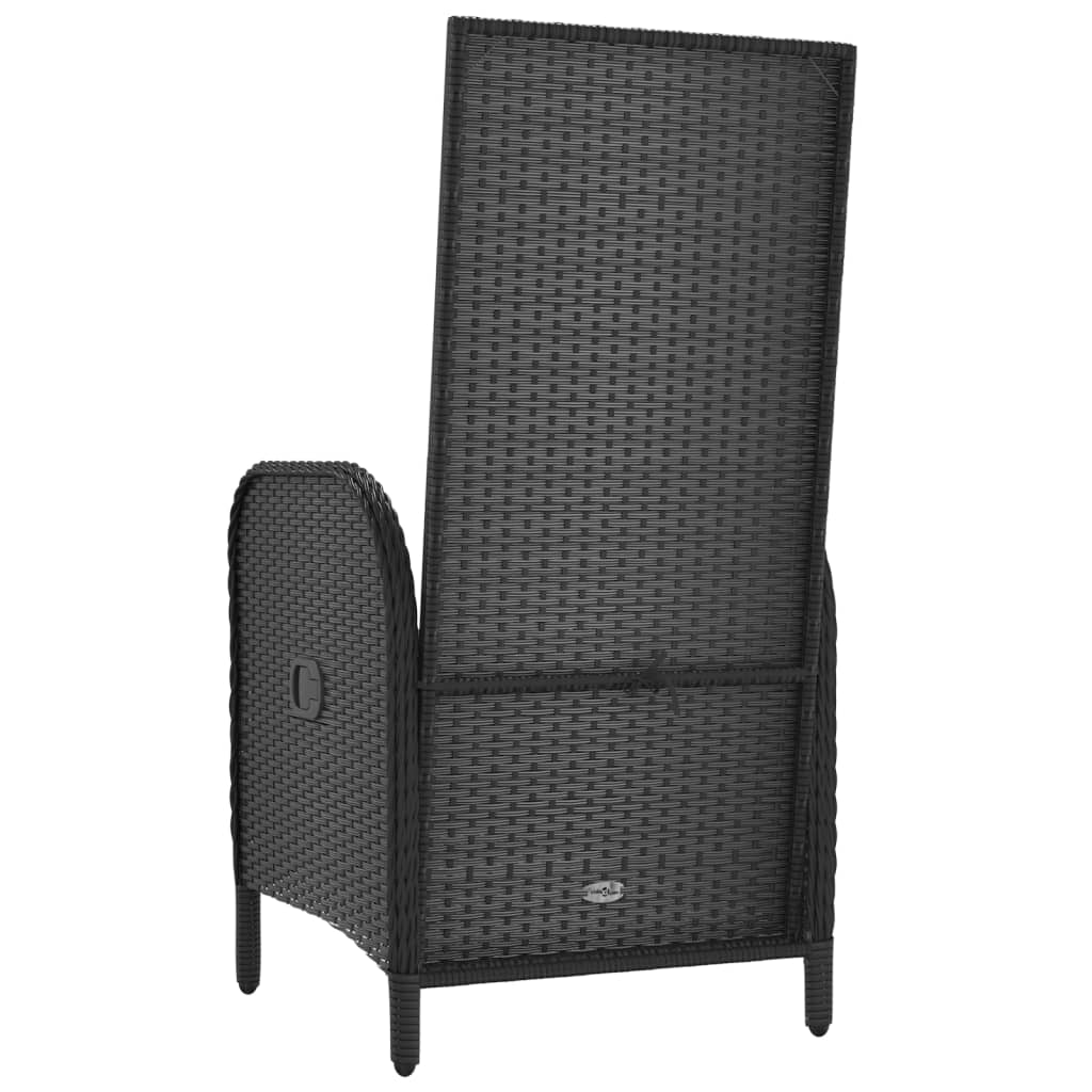 Tuinstoelen 2 st poly rattan zwart is nu te koop bij PeponiXL, paradijselijk wonen!