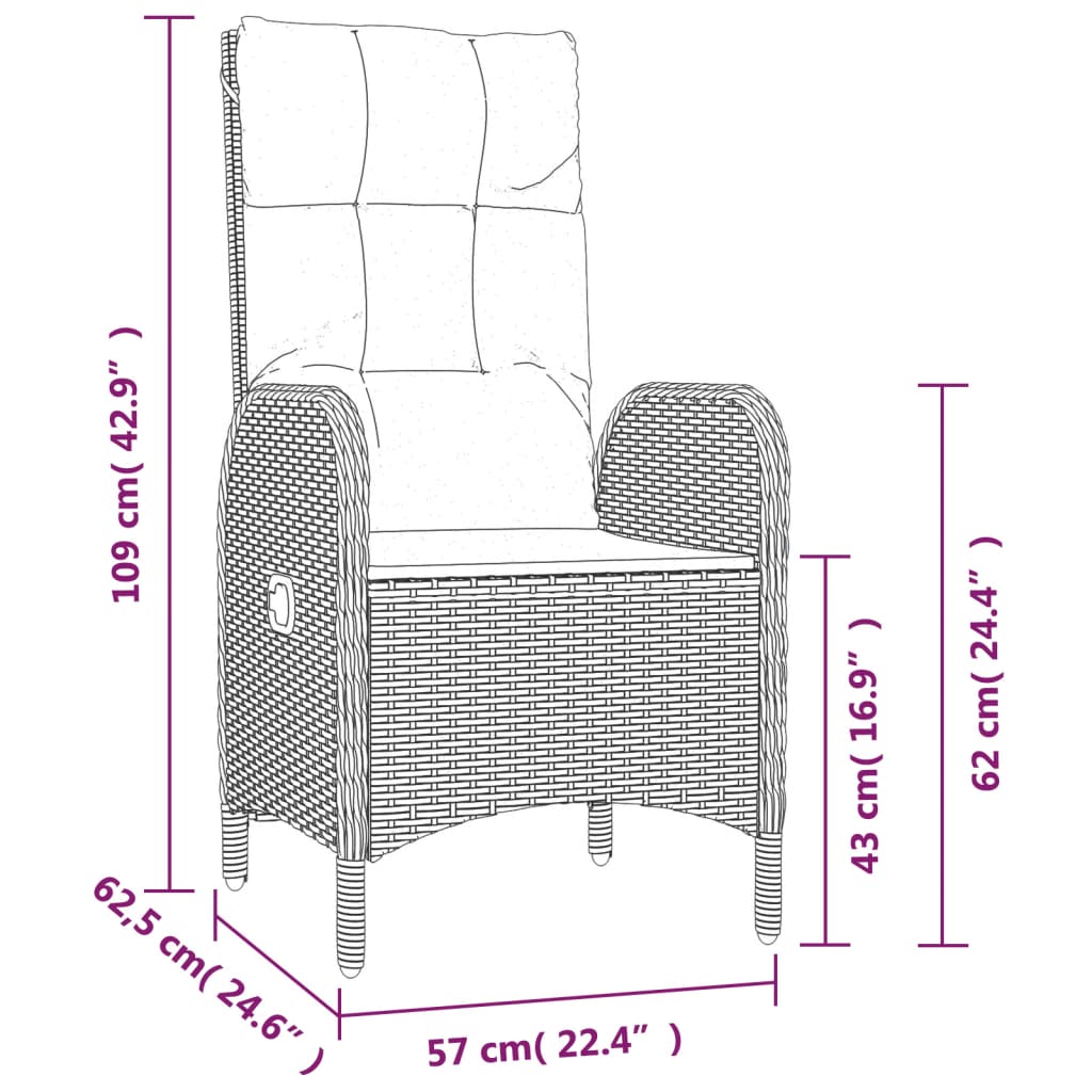 Tuinstoelen 2 st poly rattan zwart is nu te koop bij PeponiXL, paradijselijk wonen!