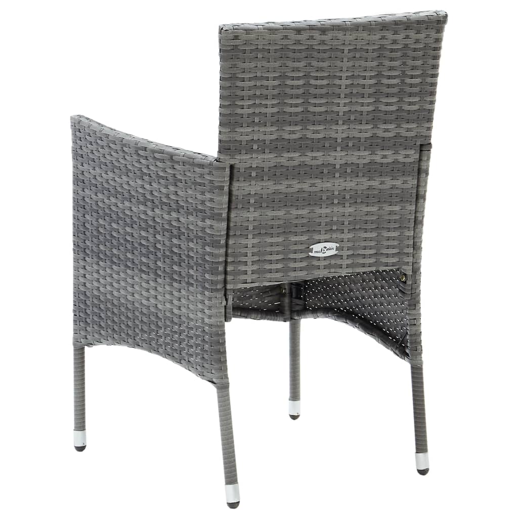 Tuinstoelen 4 st poly rattan grijs is nu te koop bij PeponiXL, paradijselijk wonen!