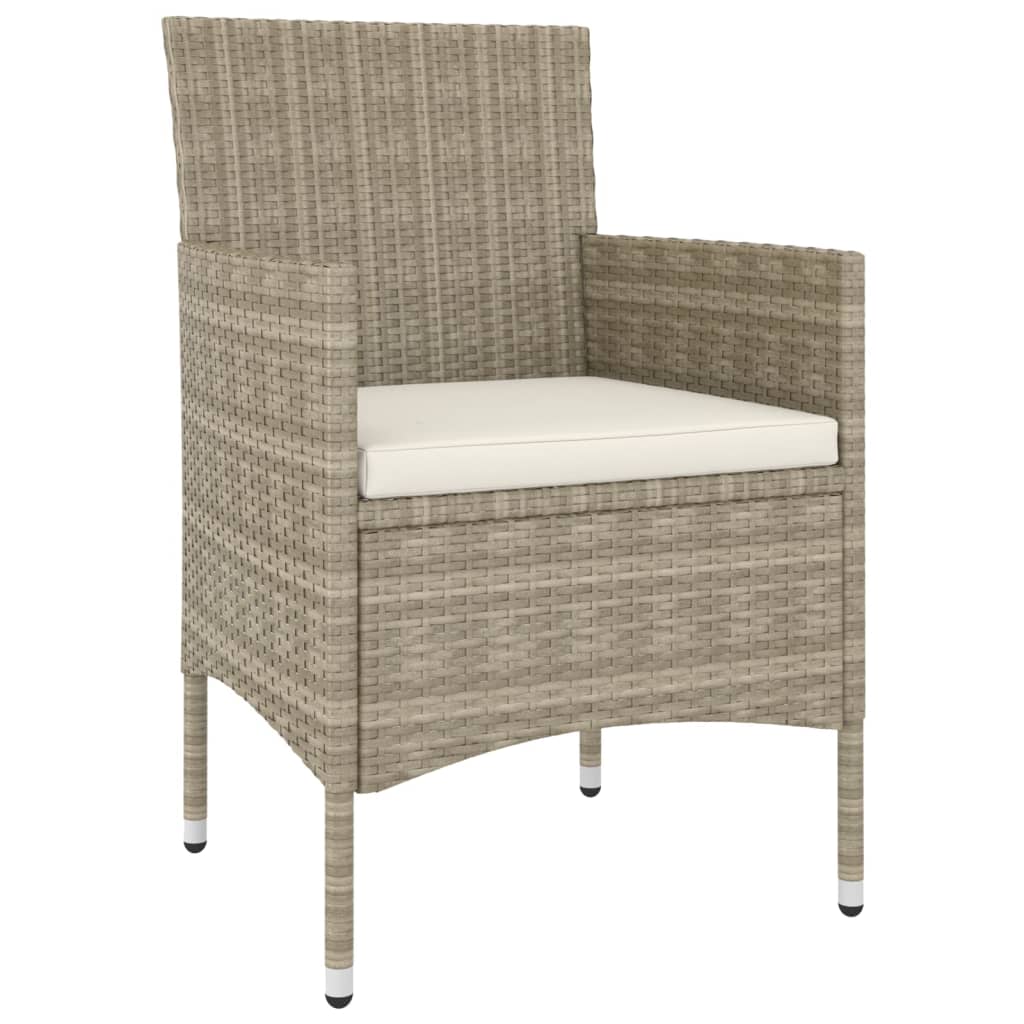 4-delige Tuinstoelen- en voetenbankenset poly rattan beige is nu te koop bij PeponiXL, paradijselijk wonen!