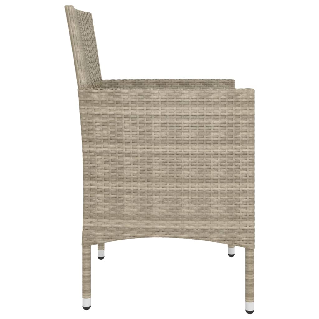 4-delige Tuinstoelen- en voetenbankenset poly rattan beige is nu te koop bij PeponiXL, paradijselijk wonen!