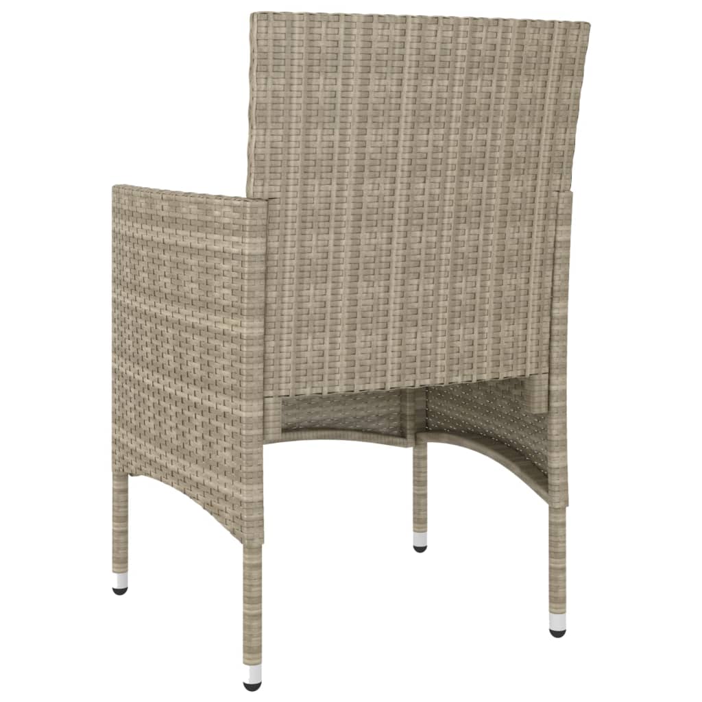 4-delige Tuinstoelen- en voetenbankenset poly rattan beige is nu te koop bij PeponiXL, paradijselijk wonen!