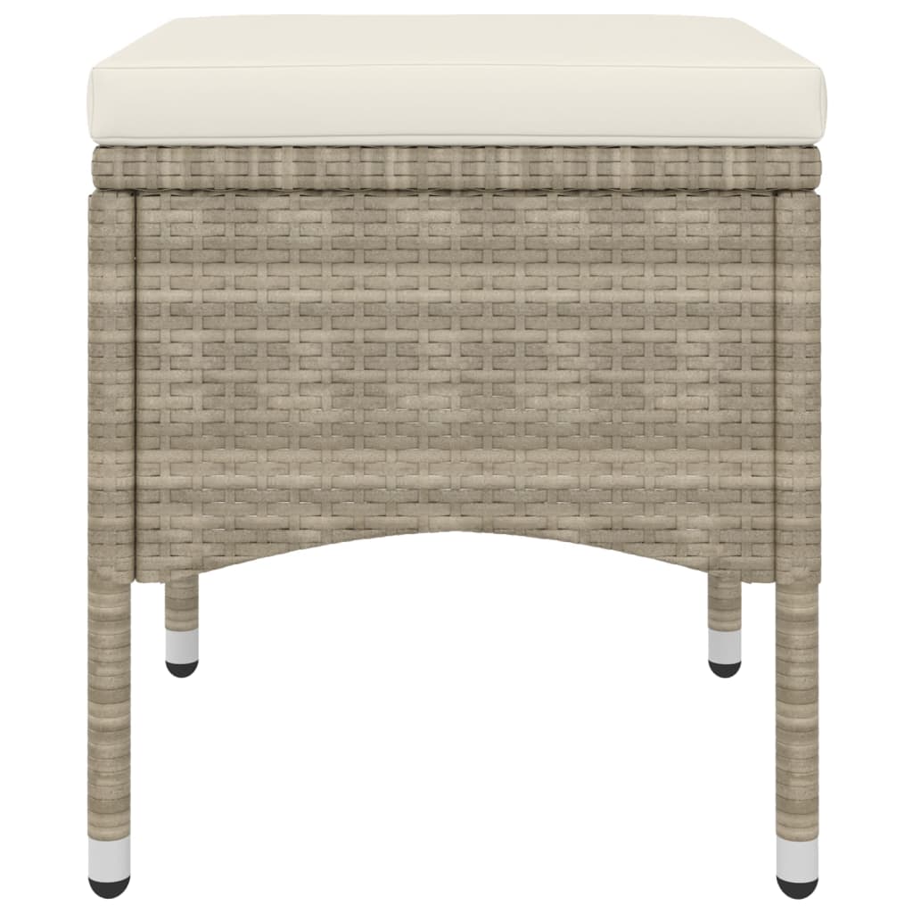 4-delige Tuinstoelen- en voetenbankenset poly rattan beige is nu te koop bij PeponiXL, paradijselijk wonen!