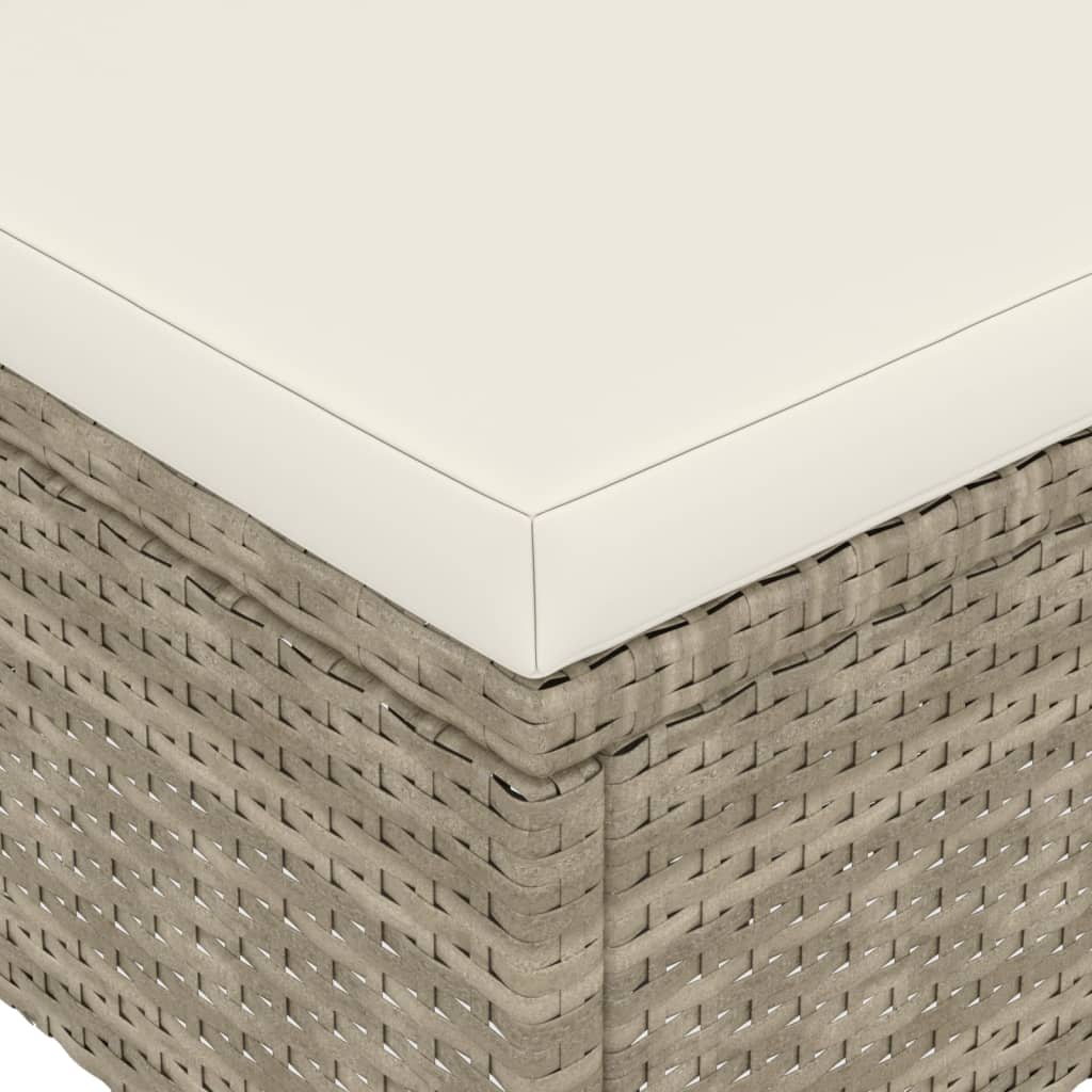 4-delige Tuinstoelen- en voetenbankenset poly rattan beige is nu te koop bij PeponiXL, paradijselijk wonen!