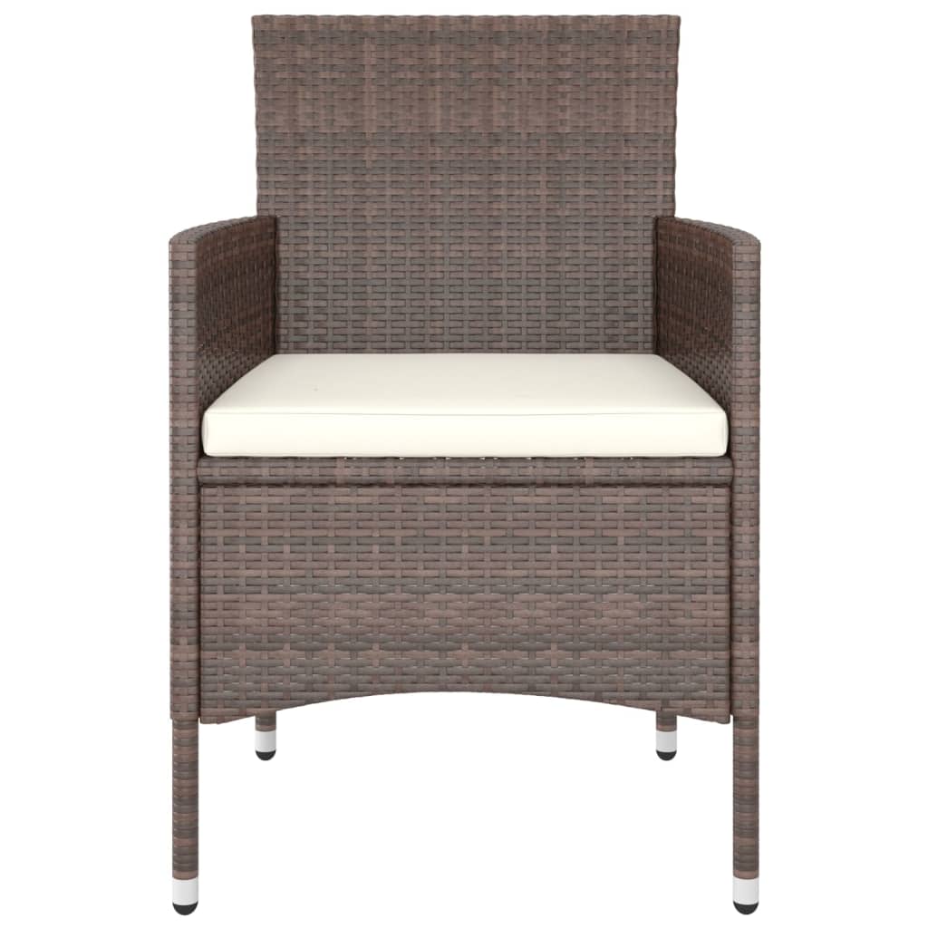 4-delige Tuinstoelen- en voetenbankenset poly rattan bruin is nu te koop bij PeponiXL, paradijselijk wonen!