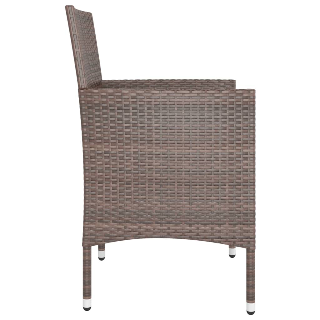 4-delige Tuinstoelen- en voetenbankenset poly rattan bruin is nu te koop bij PeponiXL, paradijselijk wonen!