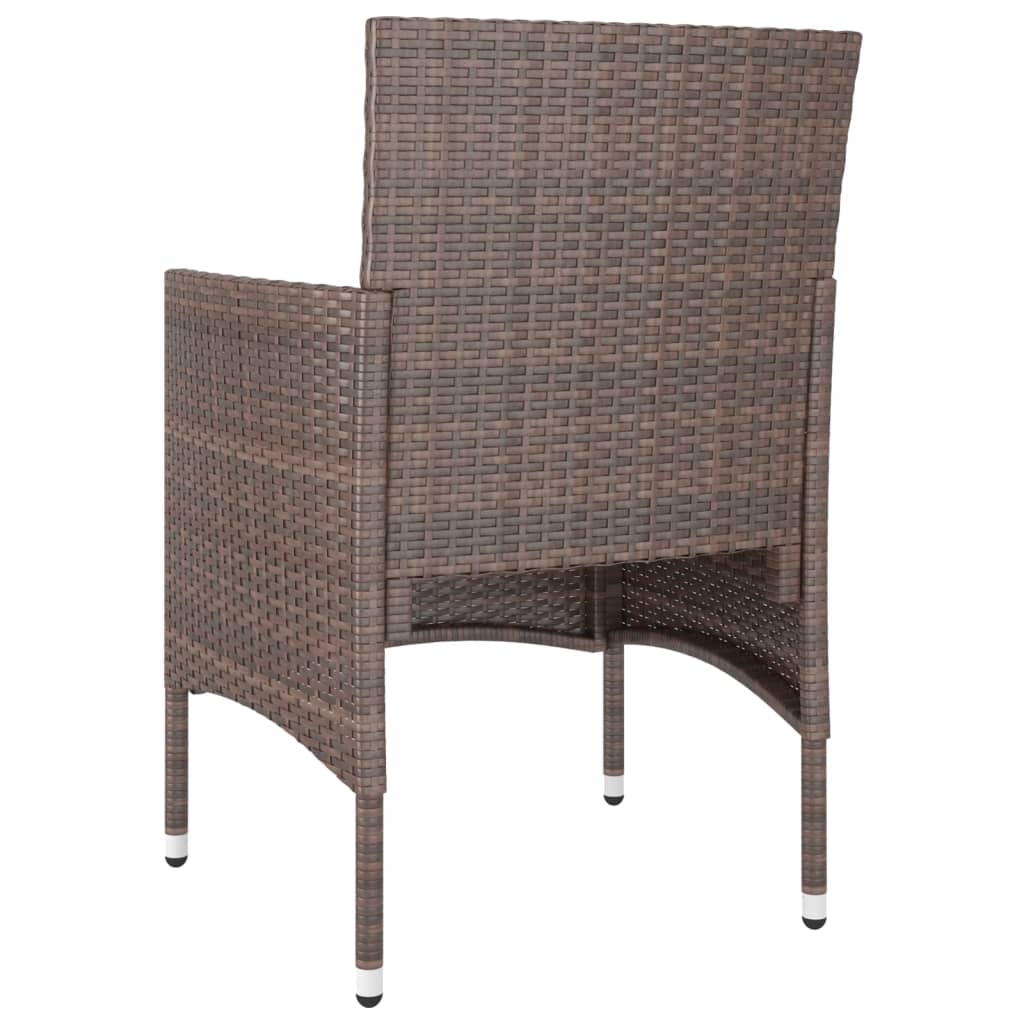 4-delige Tuinstoelen- en voetenbankenset poly rattan bruin is nu te koop bij PeponiXL, paradijselijk wonen!