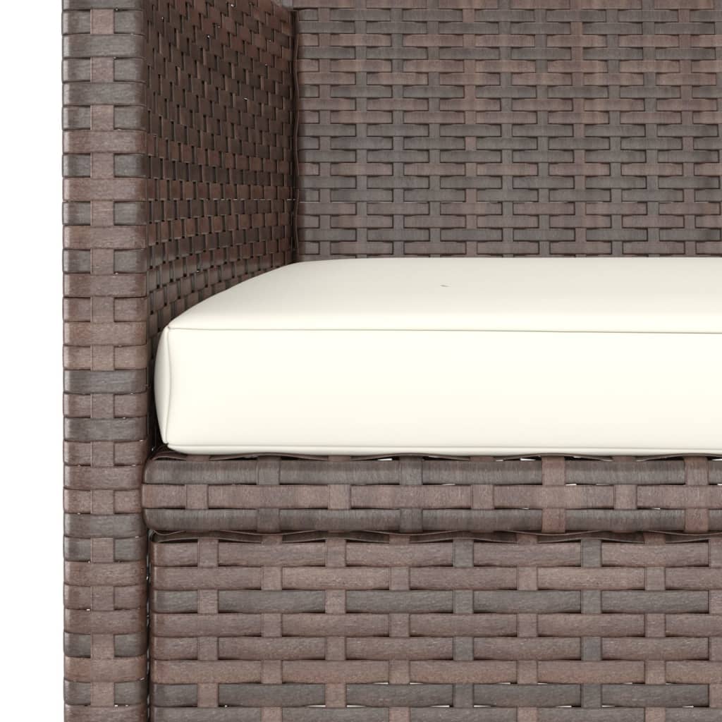 4-delige Tuinstoelen- en voetenbankenset poly rattan bruin is nu te koop bij PeponiXL, paradijselijk wonen!