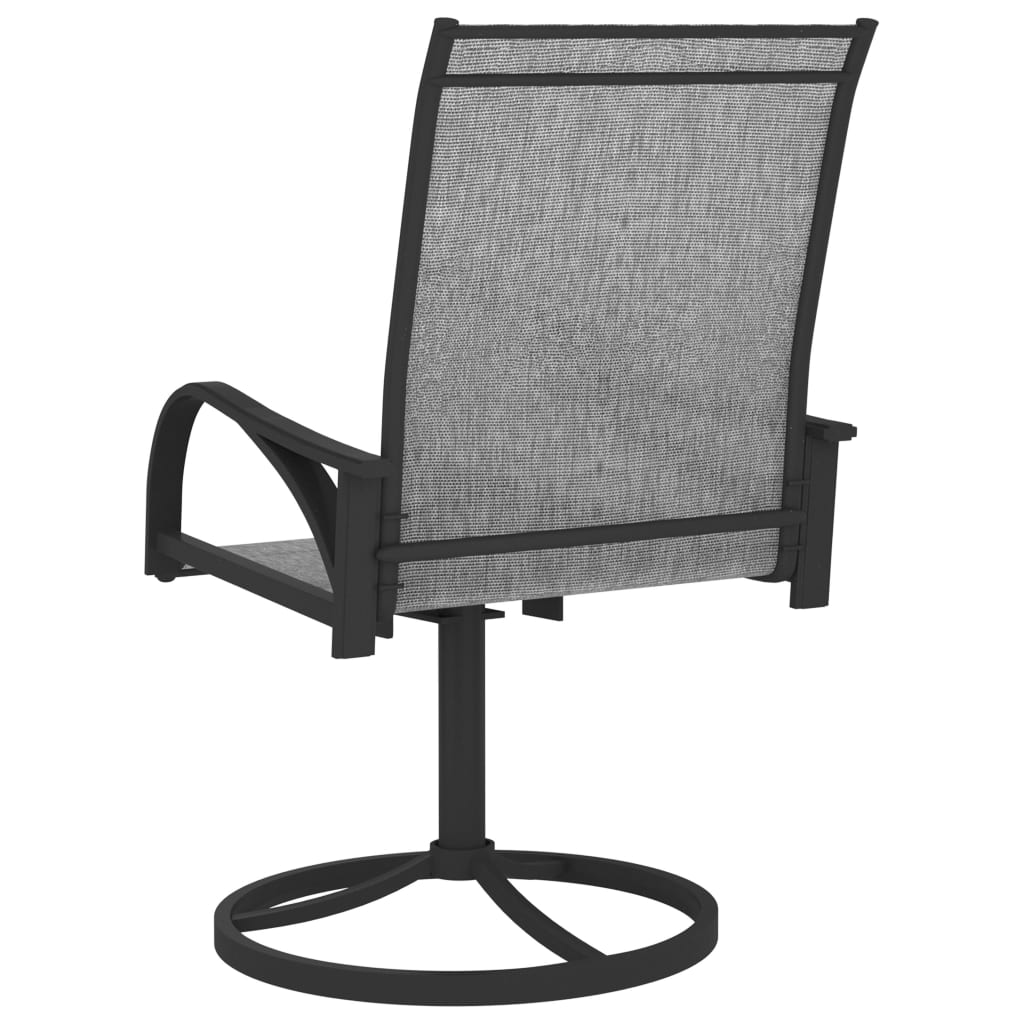 Tuinstoelen draaibaar 2 st textileen en staal grijs is nu te koop bij PeponiXL, paradijselijk wonen!