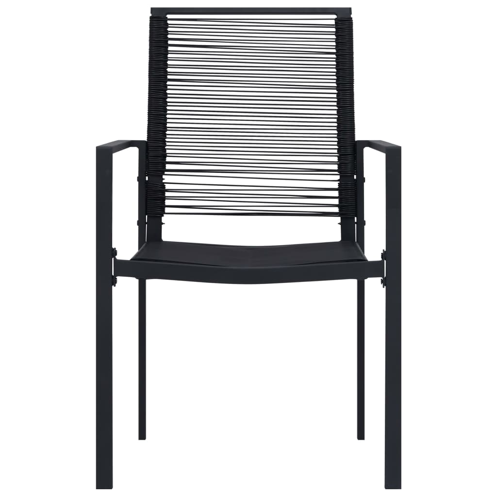 Tuinstoelen 4 st PVC-rattan zwart is nu te koop bij PeponiXL, paradijselijk wonen!