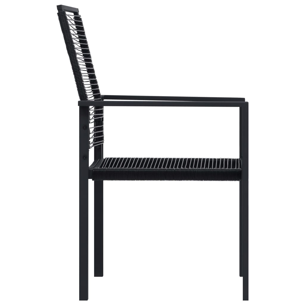 Tuinstoelen 4 st PVC-rattan zwart is nu te koop bij PeponiXL, paradijselijk wonen!