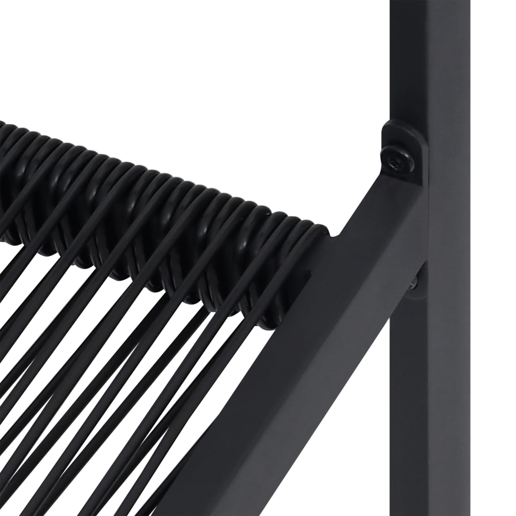 Tuinstoelen 4 st PVC-rattan zwart is nu te koop bij PeponiXL, paradijselijk wonen!