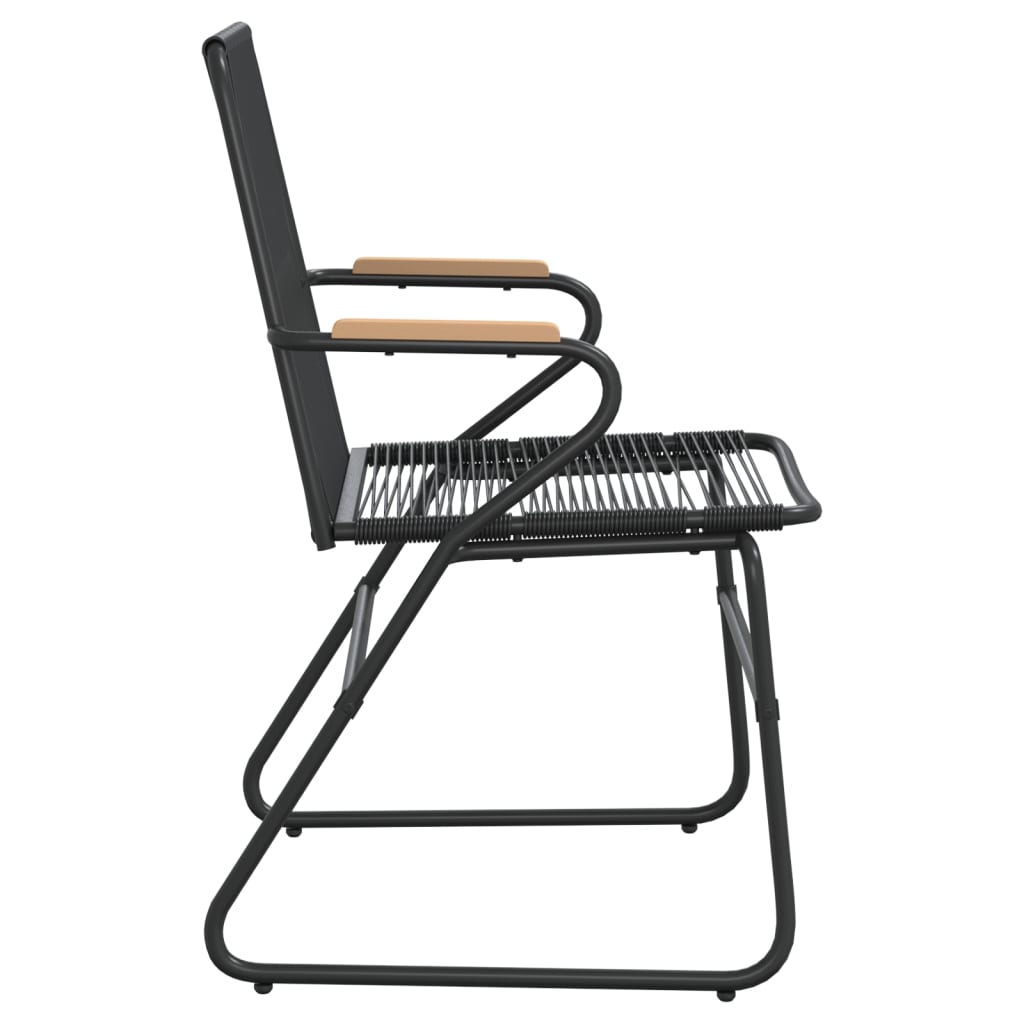 Tuinstoelen 4 st 58x59x85,5 cm PVC-rattan zwart is nu te koop bij PeponiXL, paradijselijk wonen!